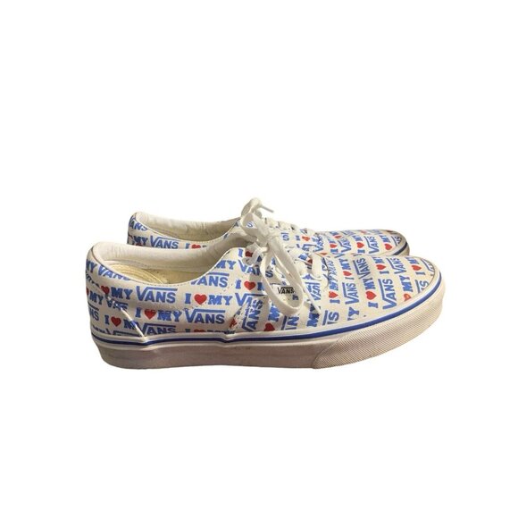 VANS Lace Up Skateboard I Heart My Vans Red White & Blue Unisex Size M-7/W-8.5 - Picture 3 of 7